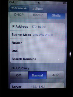 iPod touch with ZEROProxy