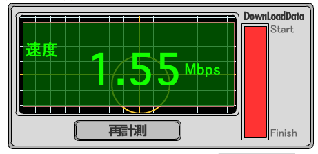 iPhone 3GS テザリング　速度 1.55Mps